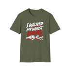 I Outlived My Worst Ideas - Premium Cotton T-Shirt Into Recovery