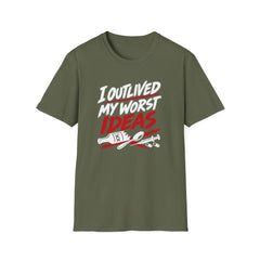 I Outlived My Worst Ideas - Premium Cotton T-Shirt Into Recovery