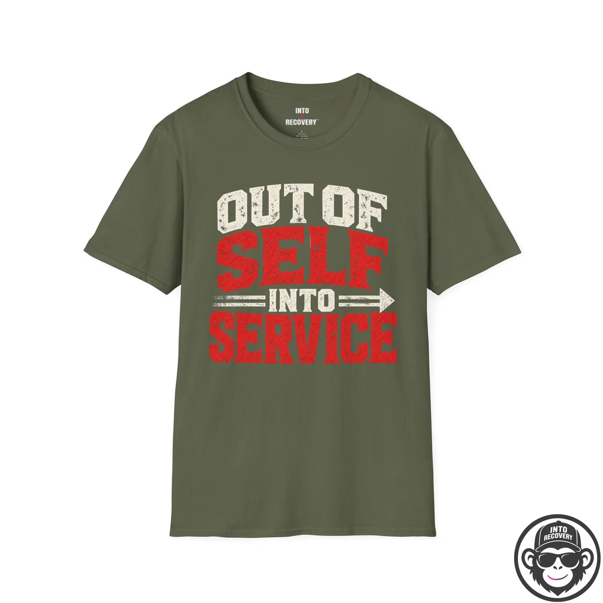 Out Of Self Into Service Recovery T-Shirt Printify
