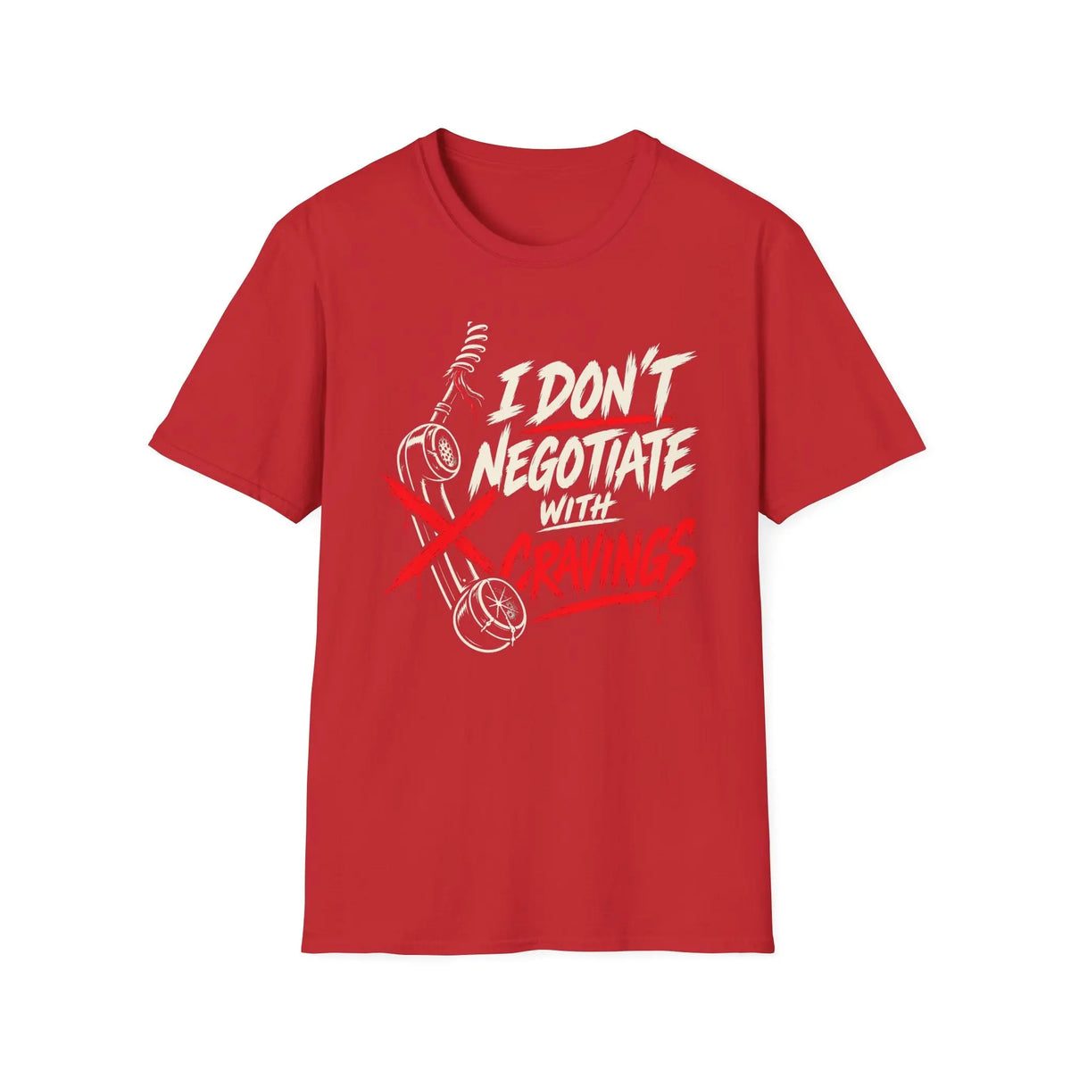 I Don't Negotiate With Cravings - Premium Cotton T-Shirt Into Recovery