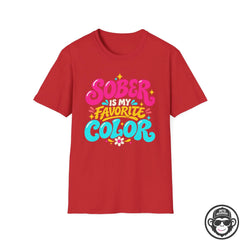 Sober Is My Favorite Color - Premium Cotton T-Shirt Into Recovery