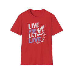 Live And Let Live - Premium Cotton T-Shirt Into Recovery