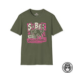 Sober and Ungovernable Cat Punk Recovery T‑Shirt Printify