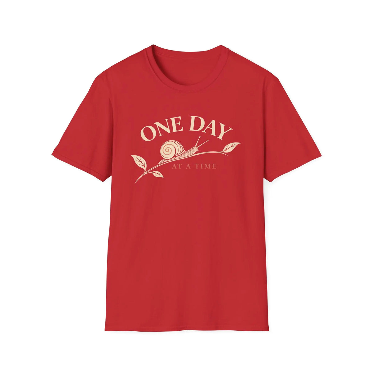 One Day At A Time - Premium Cotton T-Shirt Into Recovery