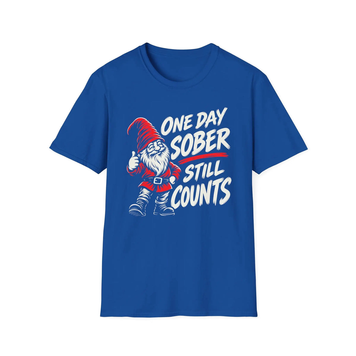 One Day Sober Still Counts - Premium Cotton T-Shirt Into Recovery