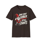 One Day Sober Still Counts - Premium Cotton T-Shirt Into Recovery