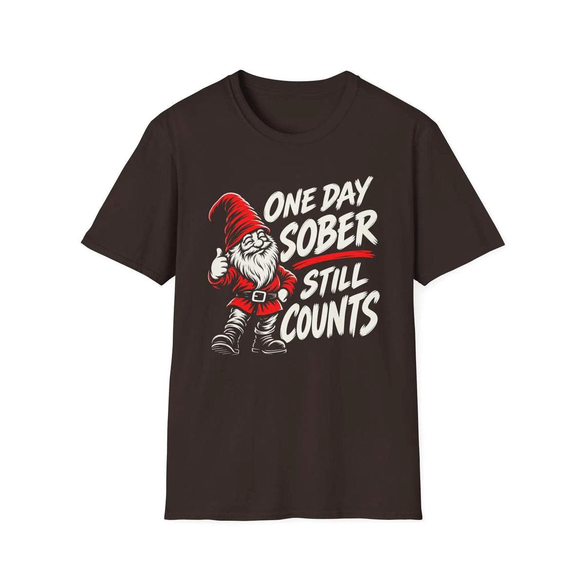 One Day Sober Still Counts - Premium Cotton T-Shirt Into Recovery