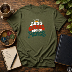 Less Chaos More Peace - Premium Cotton T-Shirt Into Recovery
