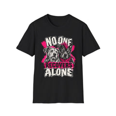 No One Recovers Alone (Dogs) Recovery T-Shirt