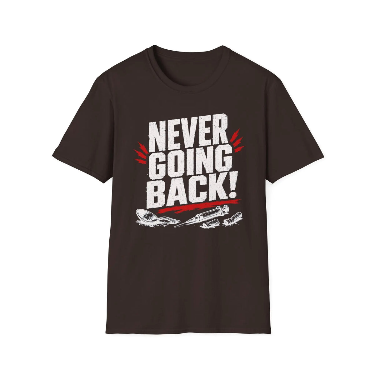 Never Going Back - Premium Cotton T-Shirt Into Recovery