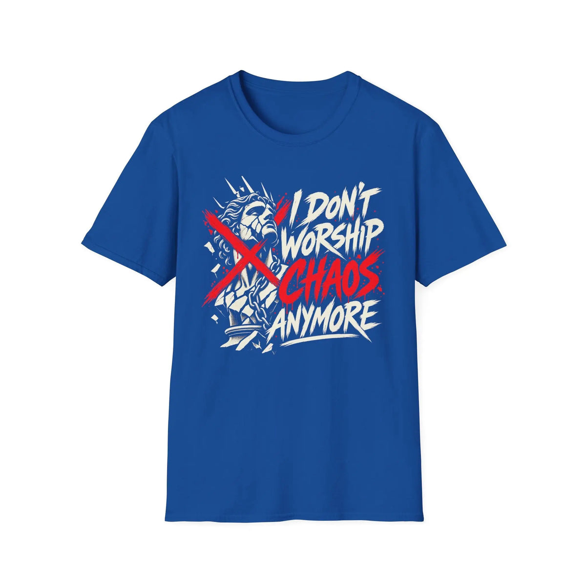 I Don't Worship Chaos Anymore - Premium Cotton T-Shirt Into Recovery