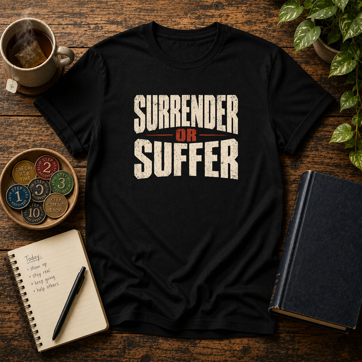 Surrender or Suffer 12-Step Recovery T-Shirt