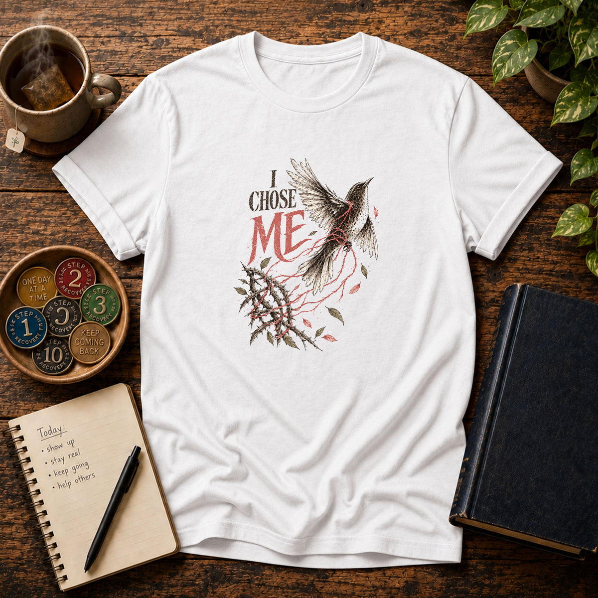 I Chose Me Recovery Empowerment (Bird) T-Shirt