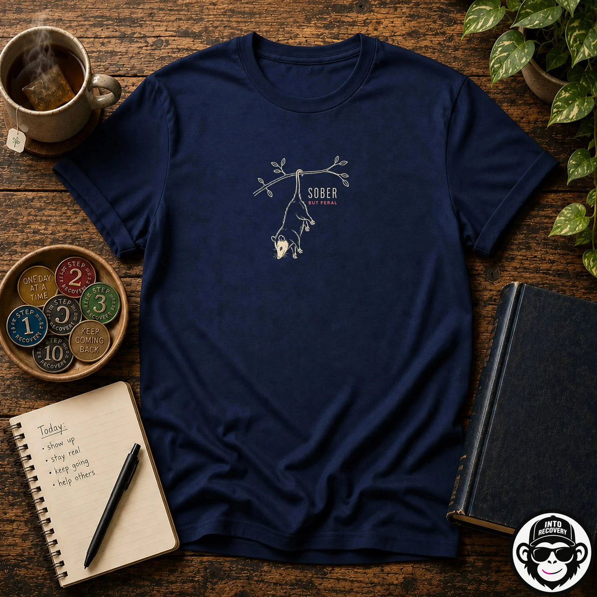Sober But Feral - Comfort ColorsÂ® T-Shirt Into Recovery