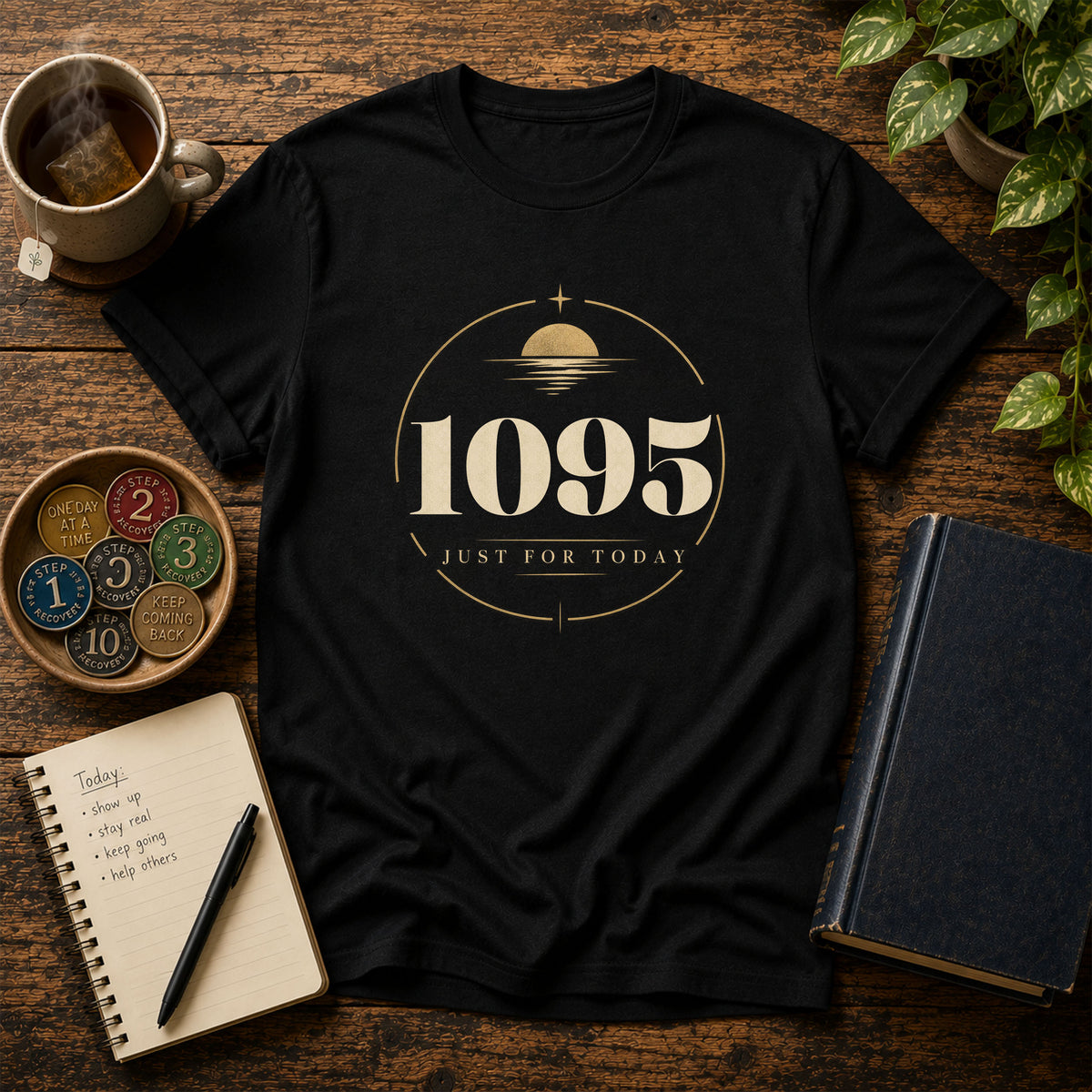 1095 Days (3 Years) of Recovery - Just For Today T-Shirt