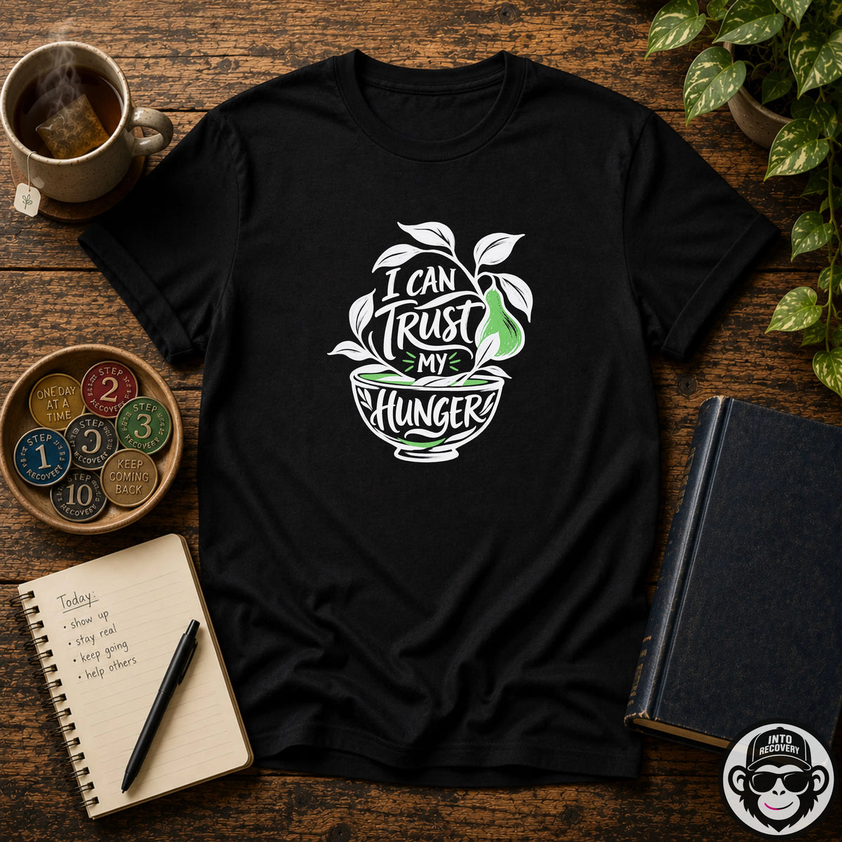I Canâ‚¬„¢t Trust Hunger - Comfort ColorsÂ® T-Shirt Into Recovery