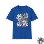 Sober Looks Good On Me - Premium Cotton T-Shirt Into Recovery