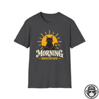 Morning Meditation w/ Cat Recovery T-Shirt - Cat Into Recovery
