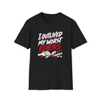 I Outlived My Worst Ideas - Premium Cotton T-Shirt Into Recovery