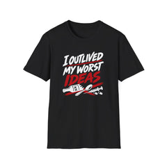 I Outlived My Worst Ideas - Premium Cotton T-Shirt Into Recovery