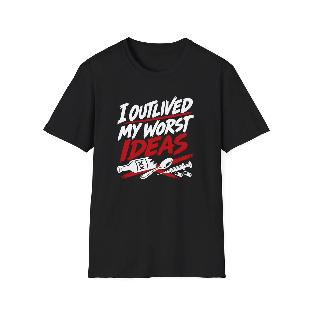 I Outlived My Worst Ideas - Premium Cotton T-Shirt Into Recovery