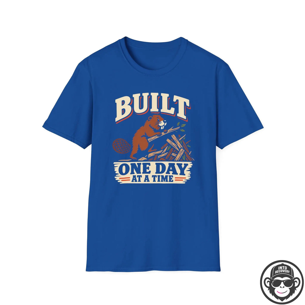 Built One Day at a Time Beaver Recovery T-Shirt Printify