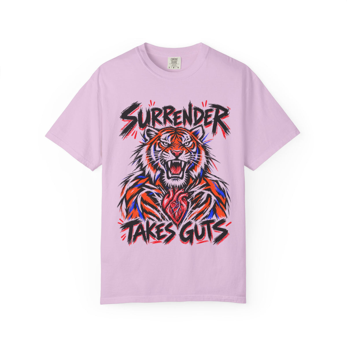 Surrender Takes Guts (Tiger) 12-Step Recovery T-Shirt
