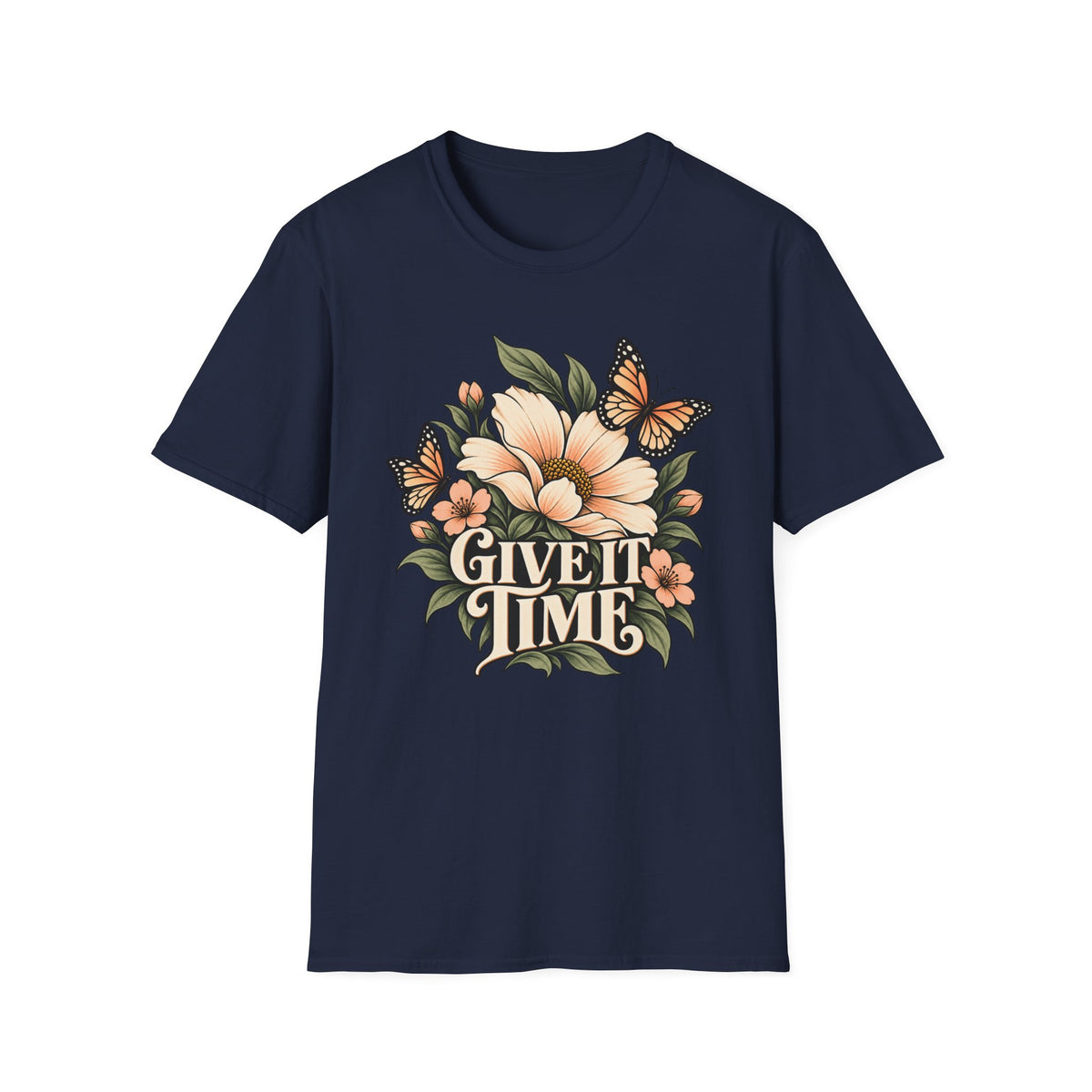 Give It Time (Floral, Butterfly) Recovery T-Shirt