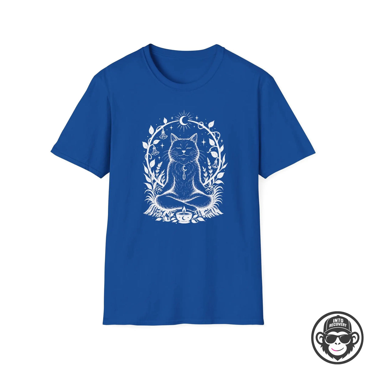 Mediative Cat - Premium Cotton T-Shirt Into Recovery