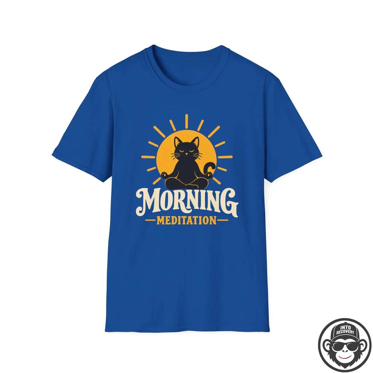 Morning Meditation w/ Cat Recovery T-Shirt - Cat Into Recovery
