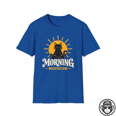 Morning Meditation w/ Cat Recovery T-Shirt - Cat Into Recovery