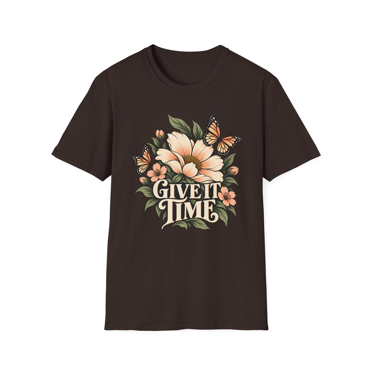 Give It Time (Floral, Butterfly) Recovery T-Shirt