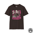 Sober and Ungovernable Cat Punk Recovery T‑Shirt Printify
