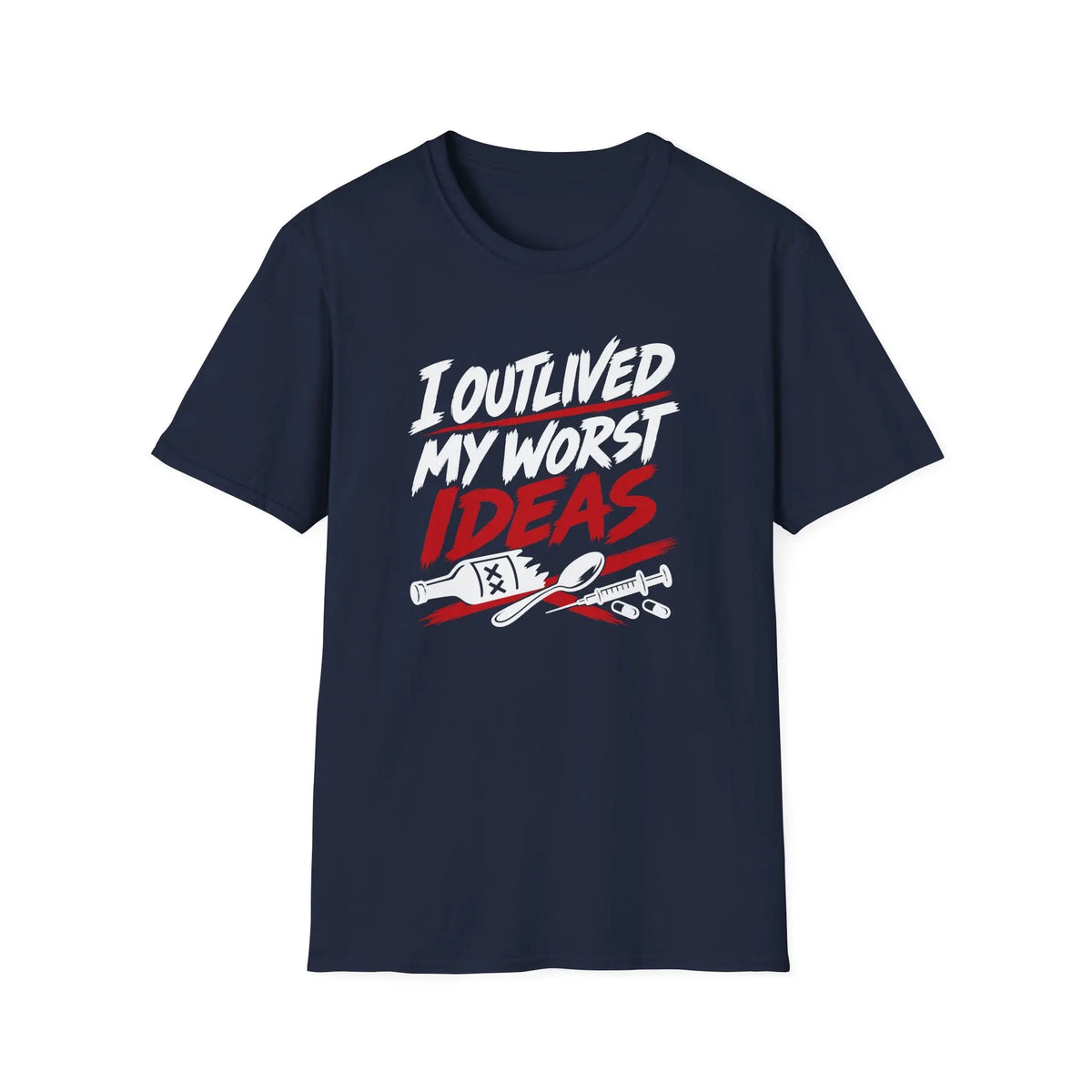 I Outlived My Worst Ideas - Premium Cotton T-Shirt Into Recovery