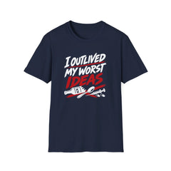 I Outlived My Worst Ideas - Premium Cotton T-Shirt Into Recovery