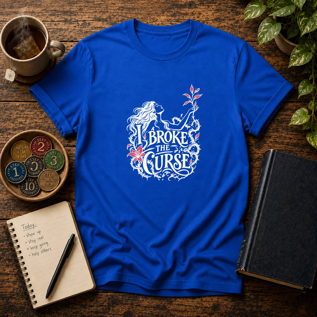 I Broke The Curse - Premium Cotton T-Shirt Into Recovery