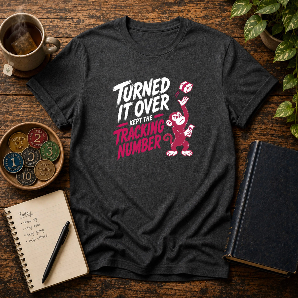 Turned It Over Kept The Tracking Number - Premium Cotton T-Shirt Into Recovery