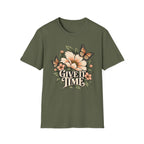 Give It Time (Floral, Butterfly) Recovery T-Shirt