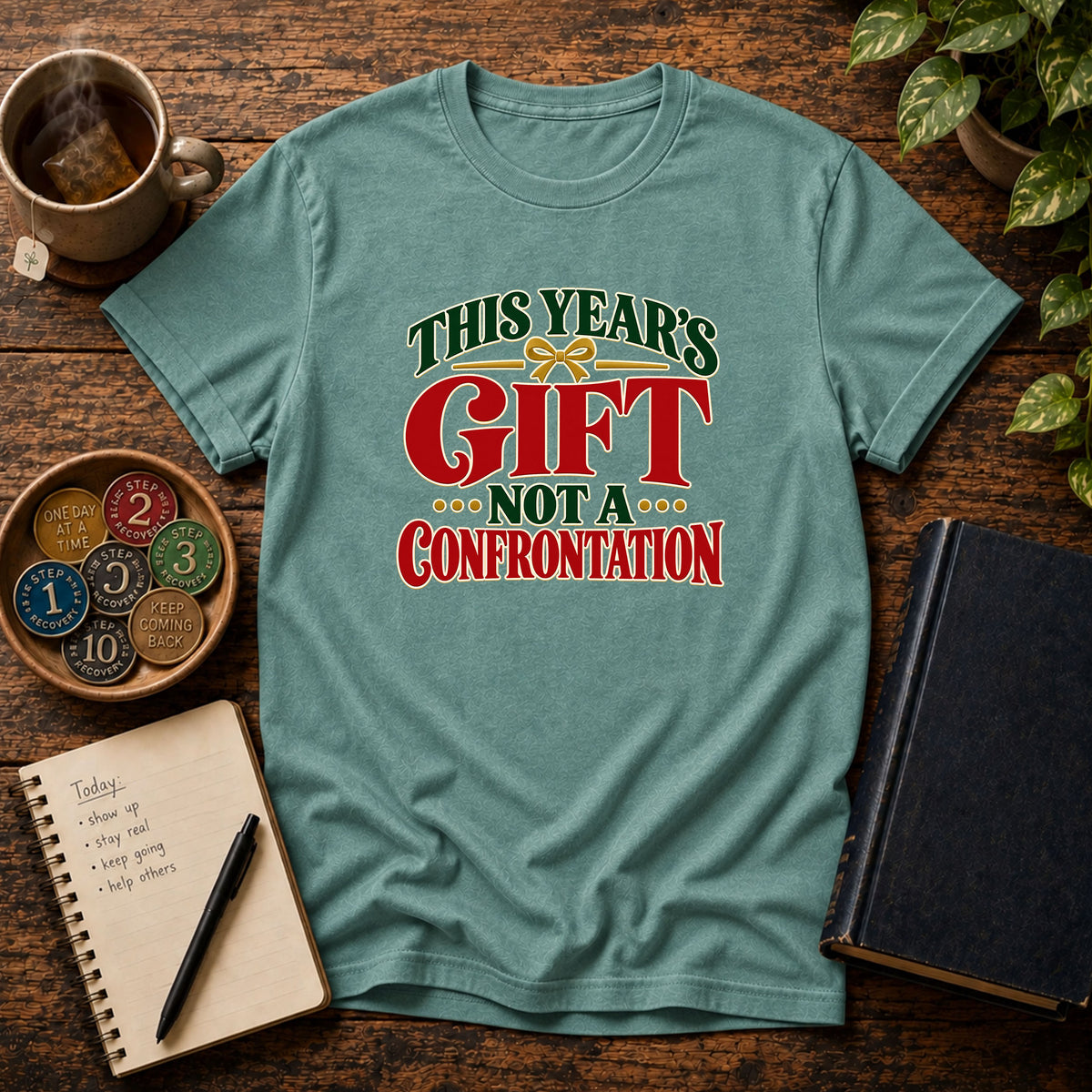 This Year's Gift Not a Confrontation Recovery T-Shirt