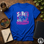 Sober and Ungovernable Cat Punk Recovery T‑Shirt Printify