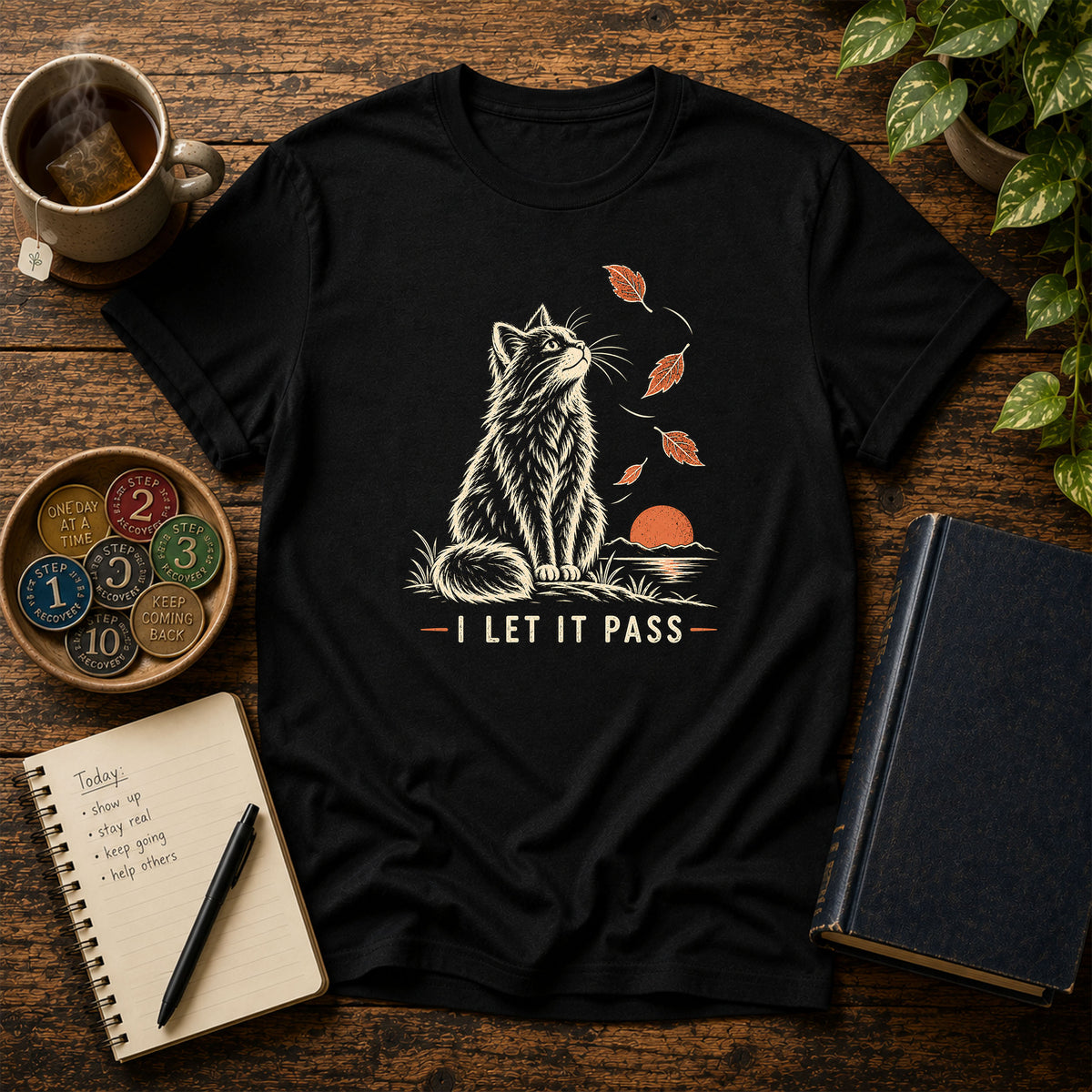 I Let It Pass Cat Meditation T-Shirt