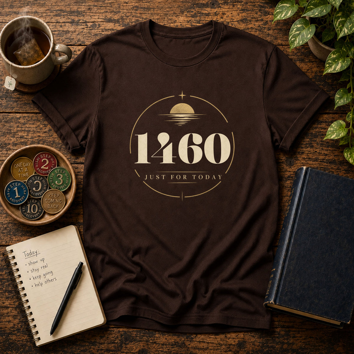1460 Days (4 Years) of Recovery - Just for Today T-Shirt