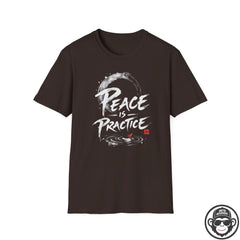 Peace Is Practice - Premium Cotton T-Shirt Into Recovery