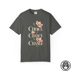 Choice Chance Change Floral  Recovery T-Shirt Printify