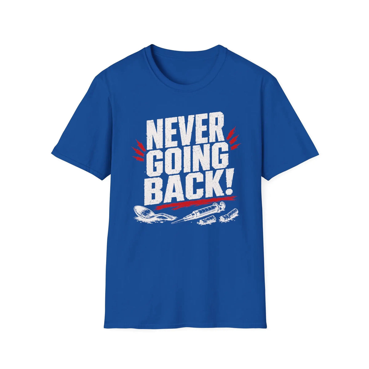 Never Going Back - Premium Cotton T-Shirt Into Recovery