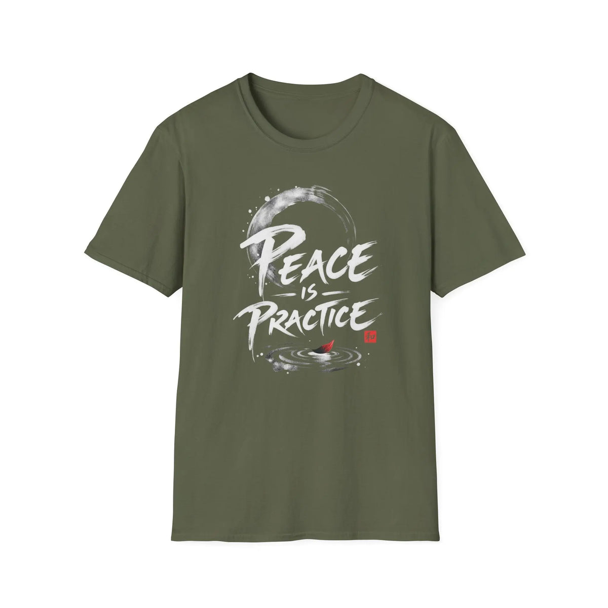 Peace IS Practice - Premium Cotton T-Shirt Into Recovery