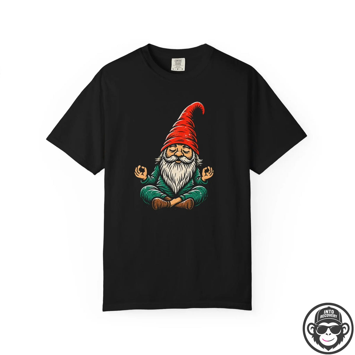 Gnome Meditation T-Shirt Into Recovery