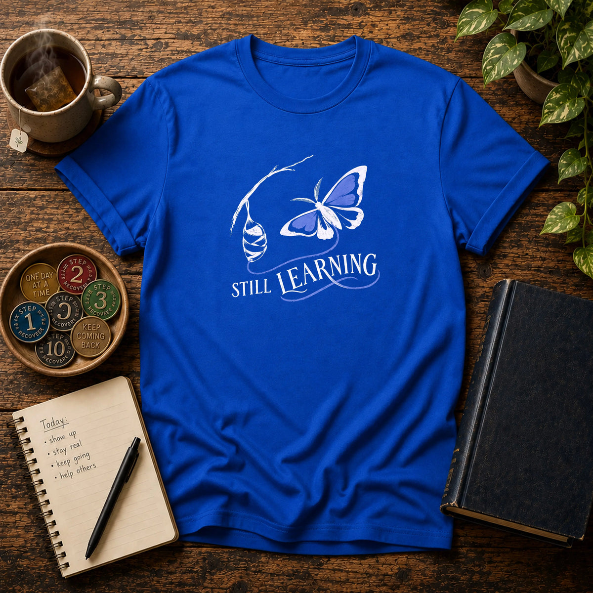 Still Learning - Premium Cotton T-Shirt Into Recovery