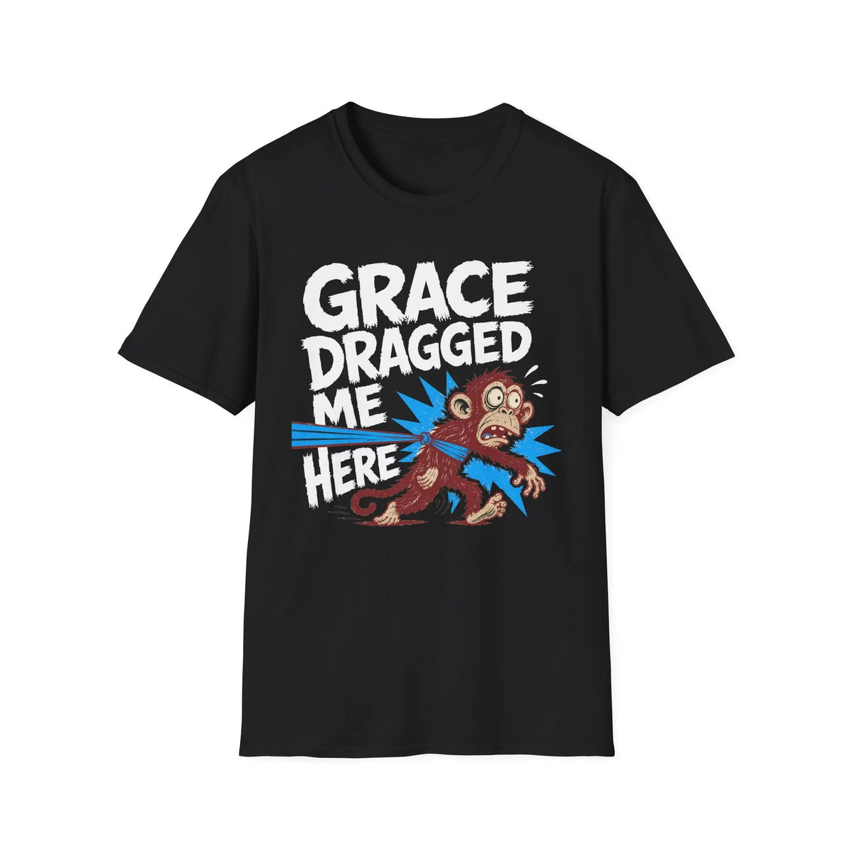 Grace Dragged Me Here - Premium Cotton T-Shirt Into Recovery