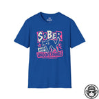 Sober and Ungovernable Cat Punk Recovery T‑Shirt Printify